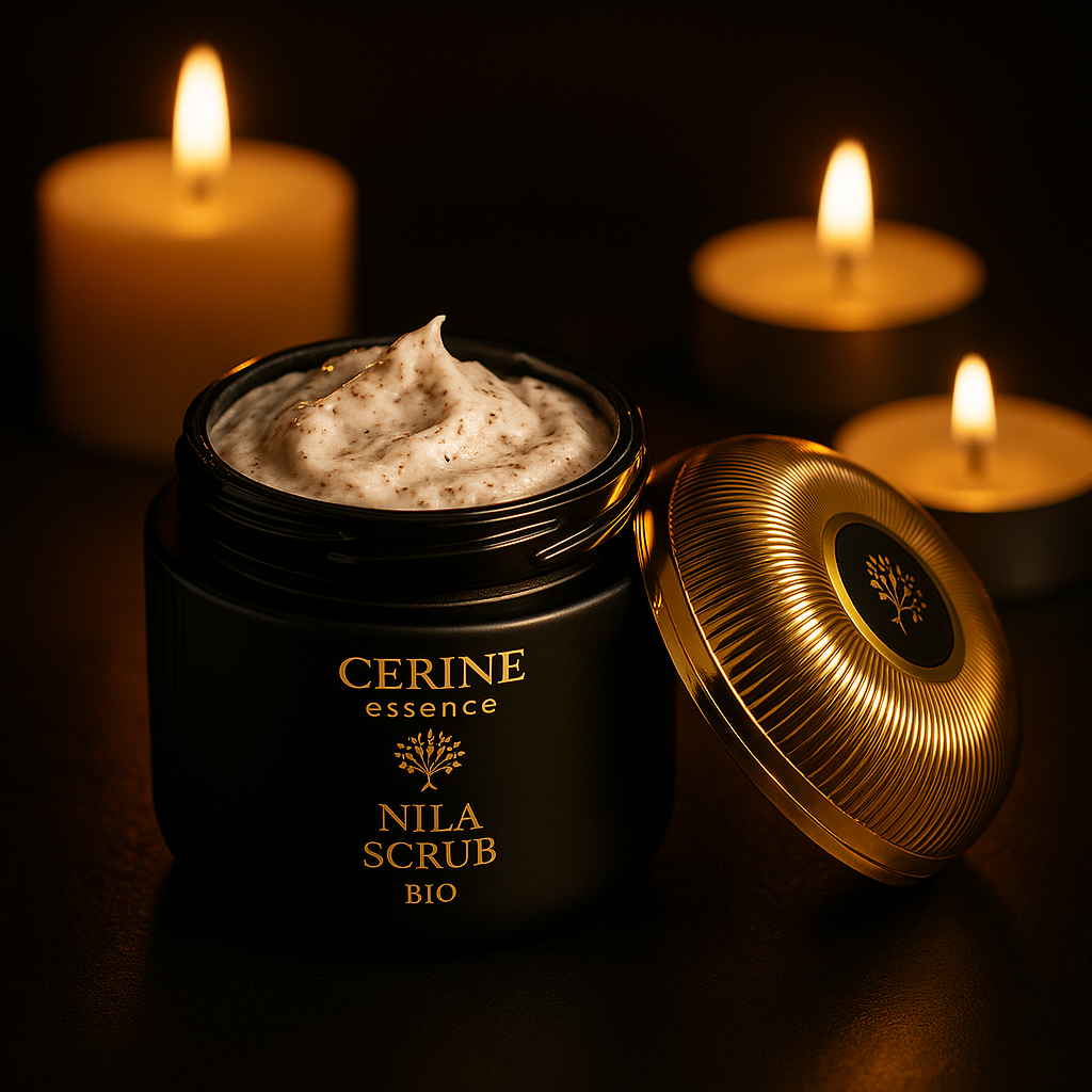 CERINE Essence – Nila Gezichtsscrub met Arganolie & Aloë Vera – Verzorgende Peeling – 150 ml
