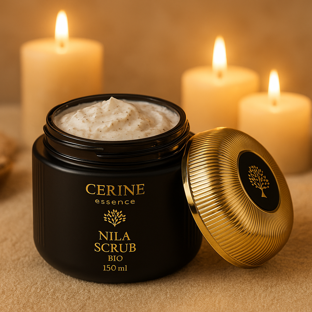 CERINE Essence – Nila Gezichtsscrub met Arganolie & Aloë Vera – Verzorgende Peeling – 150 ml